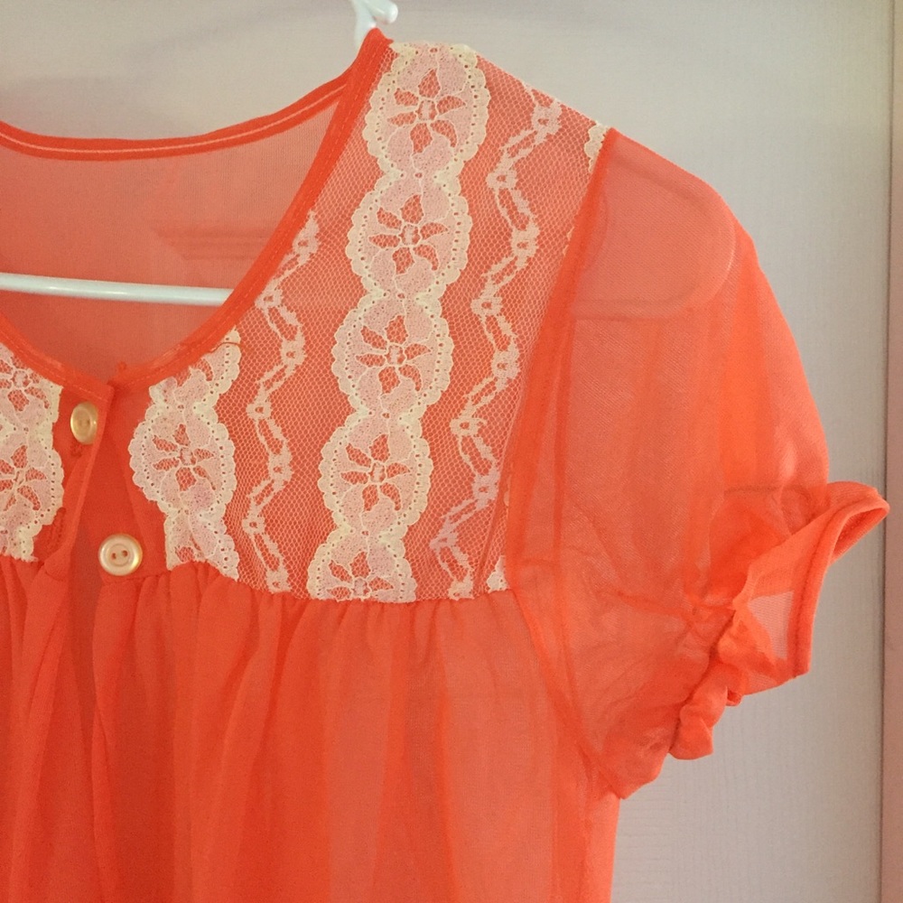 Vintage Sunset Orange Nightie Cover